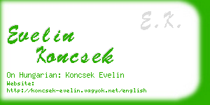 evelin koncsek business card